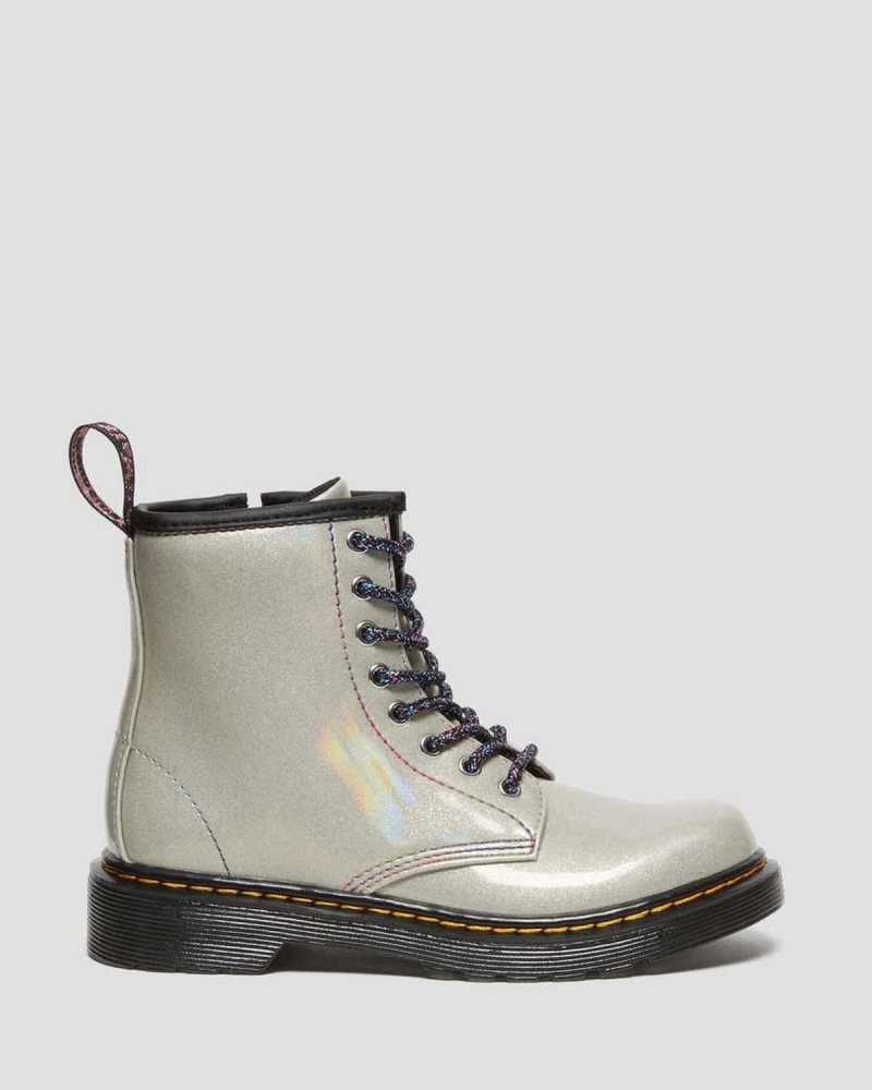 Dr Martens Junior 1460 Sparkle Rays Blonder Up Boots Støvler Barn Sølv | KDNJM0538