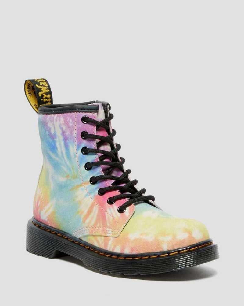 Dr Martens Junior 1460 Tie Dye Blonder Up Boots Støvler Barn Multicolor | ABJSR3409