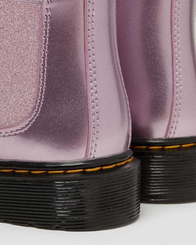 Dr Martens Junior 2976 Metallic Chelsea Boots Støvler Barn Rosa | GKSFA9842