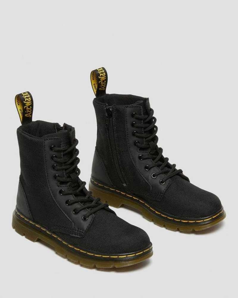 Dr Martens Junior Combs Extra Tough Poly Vanlige Boots Støvler Barn Svarte | CYIWJ7201