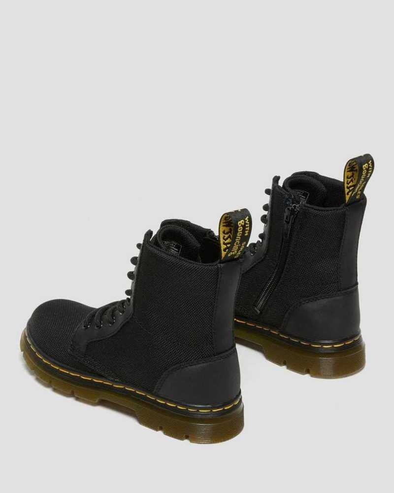 Dr Martens Junior Combs Extra Tough Poly Vanlige Boots Støvler Barn Svarte | CYIWJ7201