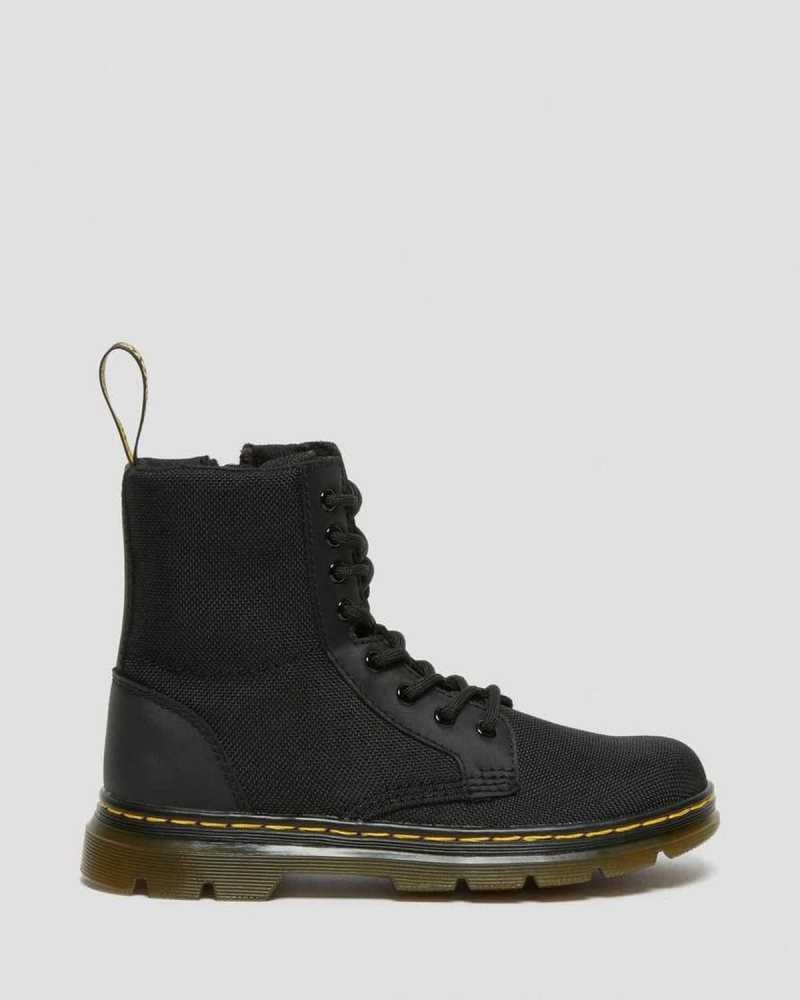 Dr Martens Junior Combs Extra Tough Poly Vanlige Boots Støvler Barn Svarte | CYIWJ7201