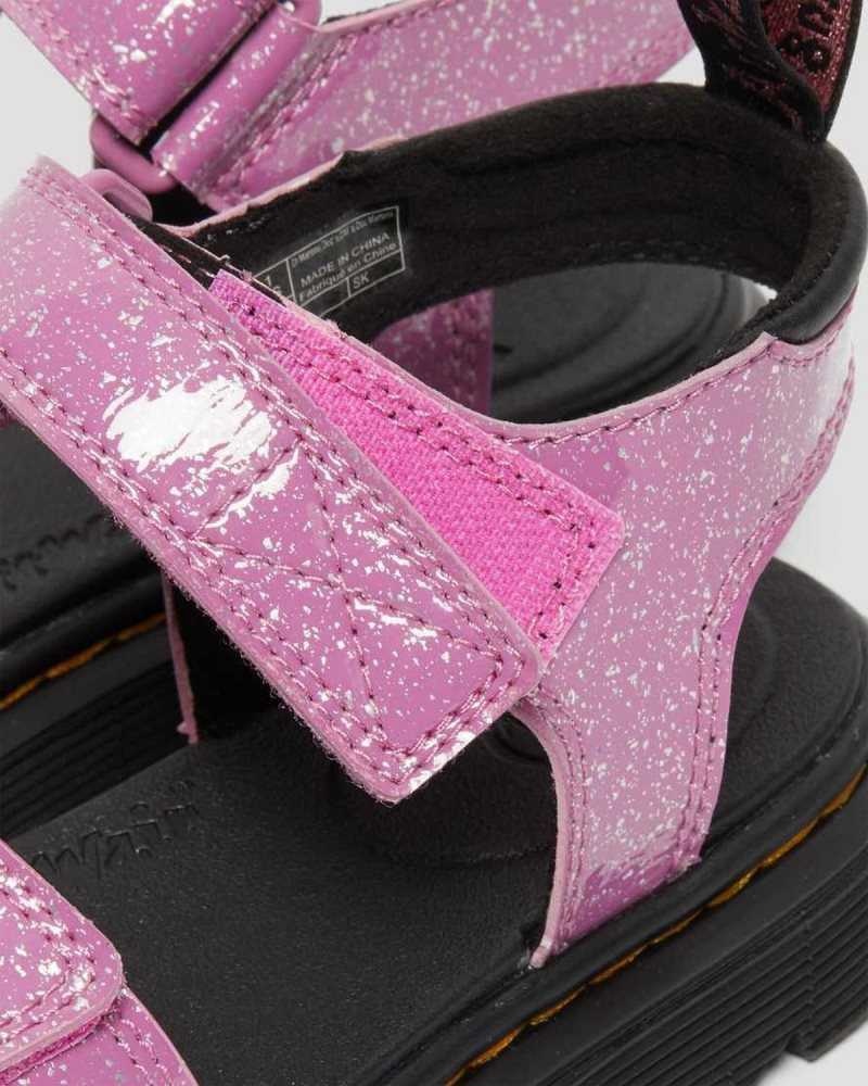 Dr Martens Junior Klaire Glitter Sandals Sandaler Barn Rosa | QARED2783