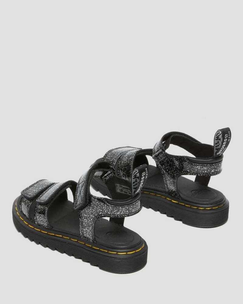 Dr Martens Junior Klaire Glitter Sandals Sandaler Barn Svarte | LDSRF0531