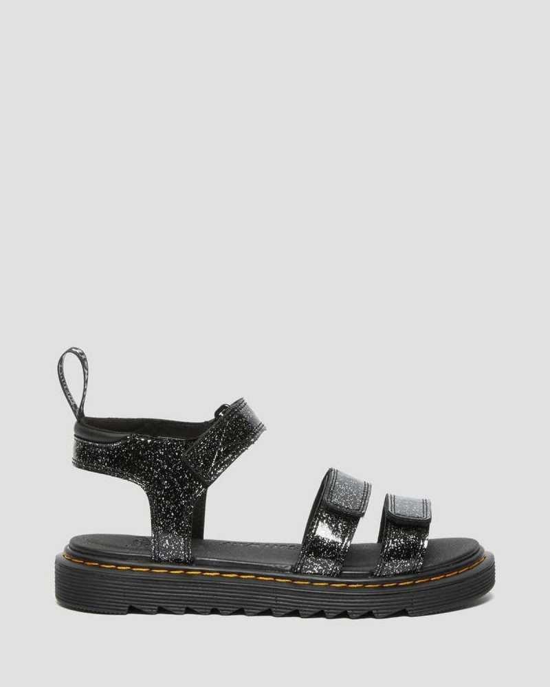 Dr Martens Junior Klaire Glitter Sandals Sandaler Barn Svarte | LDSRF0531