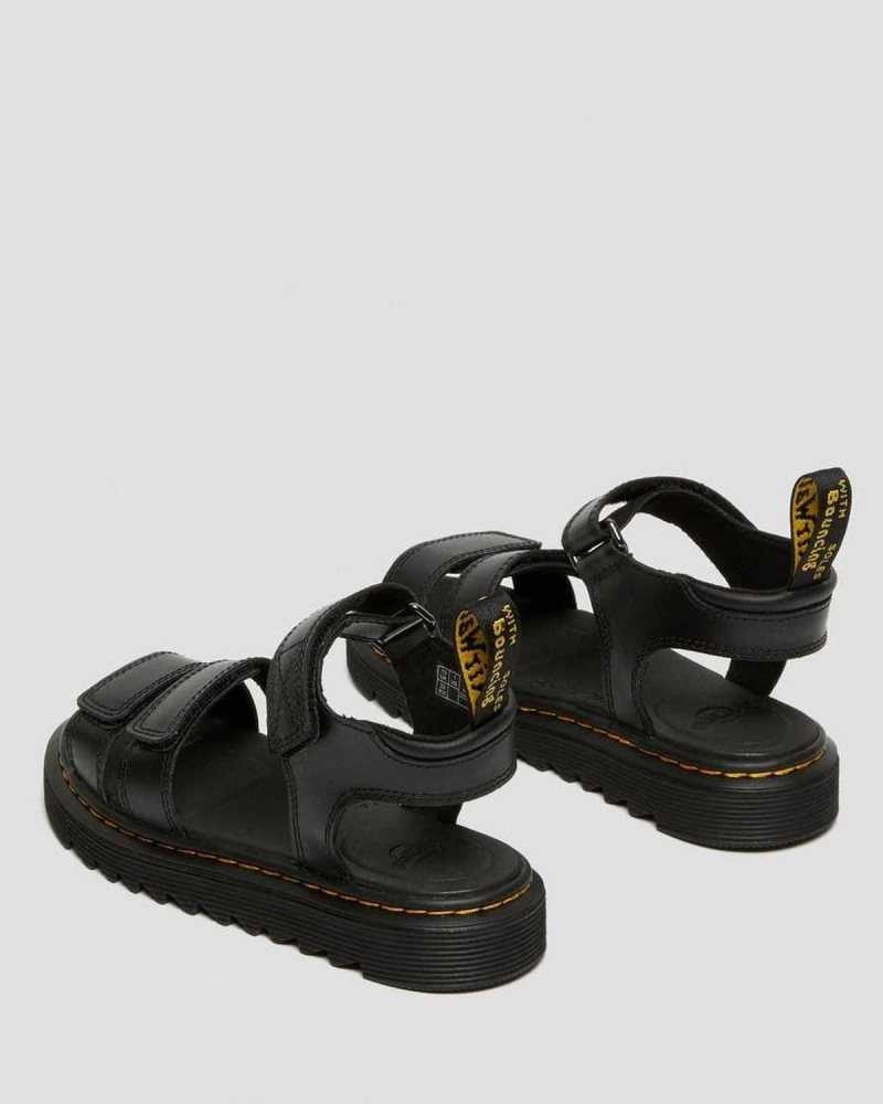 Dr Martens Junior Klaire Lær Reima Sandals Sandaler Barn Svarte | QECTF3405