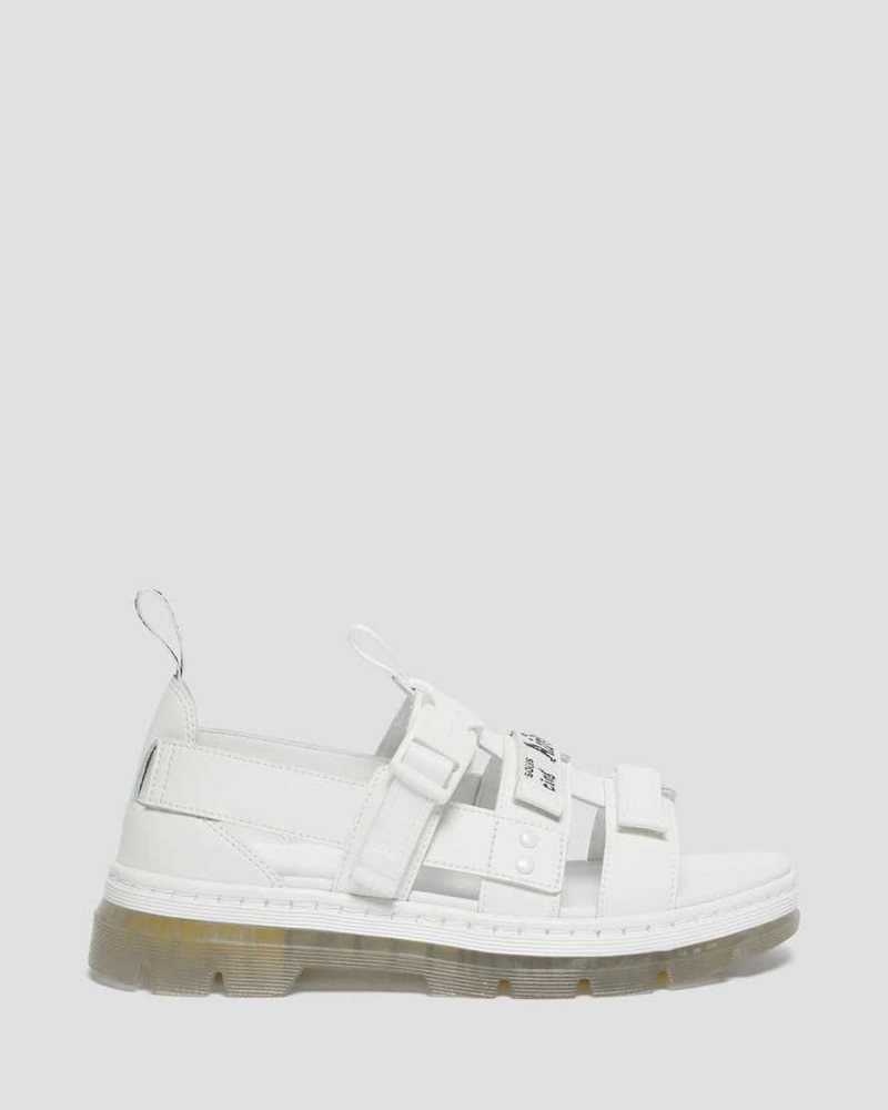 Dr Martens Pearson Iced Vanlige Sandals Sandaler Med Reim Herre Hvite | SVLRN0176