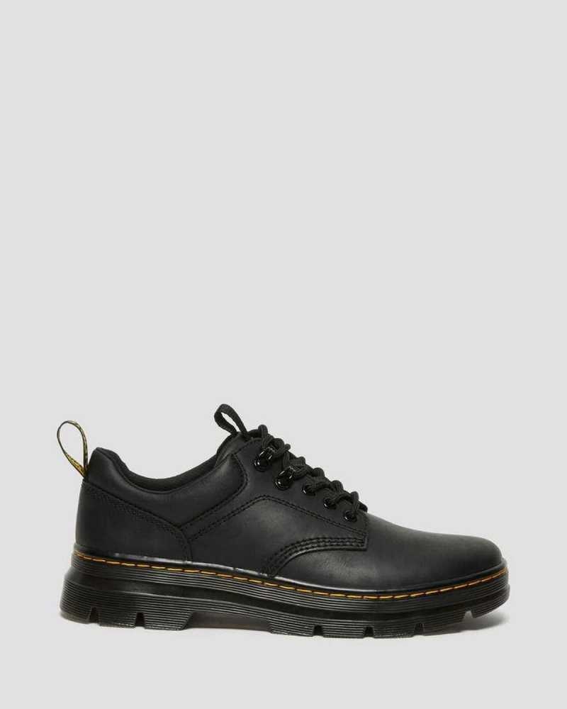 Dr Martens Reeder Wyoming Lær Utility Shoes Fritidsstøvler Herre Svarte | FHIGQ7580