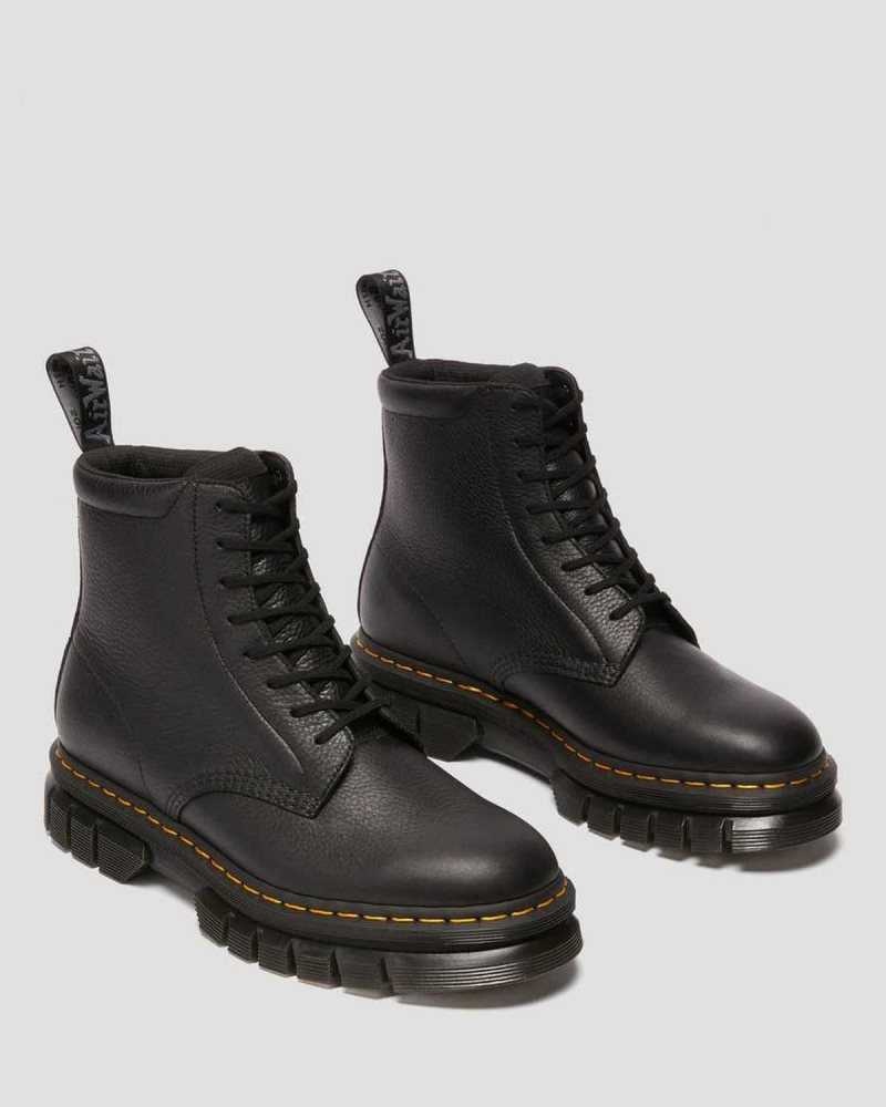 Dr Martens Rikard Lunar Lær Platform Boots Platform Støvler Herre Svarte | BTFSX2197