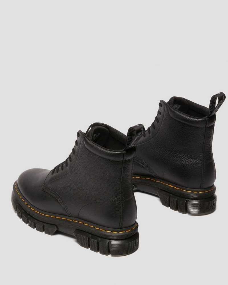 Dr Martens Rikard Lunar Lær Platform Boots Platform Støvler Herre Svarte | BTFSX2197