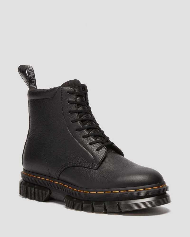 Dr Martens Rikard Lunar Lær Platform Boots Platform Støvler Dame Svarte | ALVXS9806