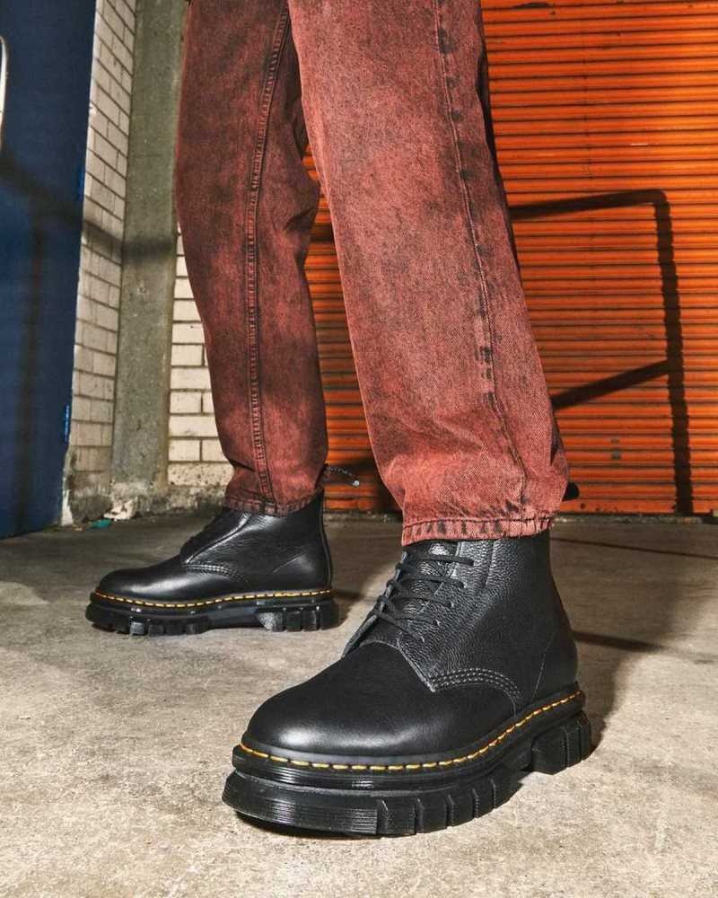 Dr Martens Rikard Lunar Lær Platform Boots Støvletter Herre Svarte | XBIVO3674