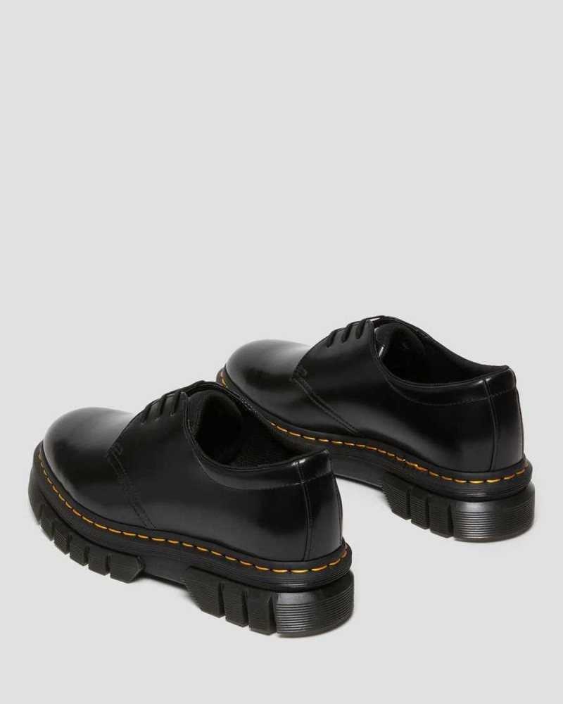 Dr Martens Rikard Polished Smooth Lær Platform Shoes Oxford Sko Herre Svarte | FPJTW3576