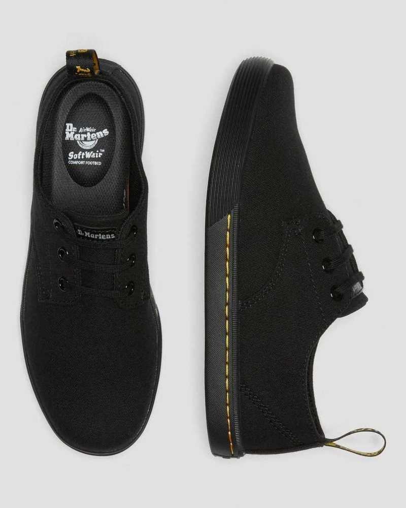 Dr Martens Santanita Canvas Vanlige Shoes Fritidsstøvler Dame Svarte | RWPIF9456