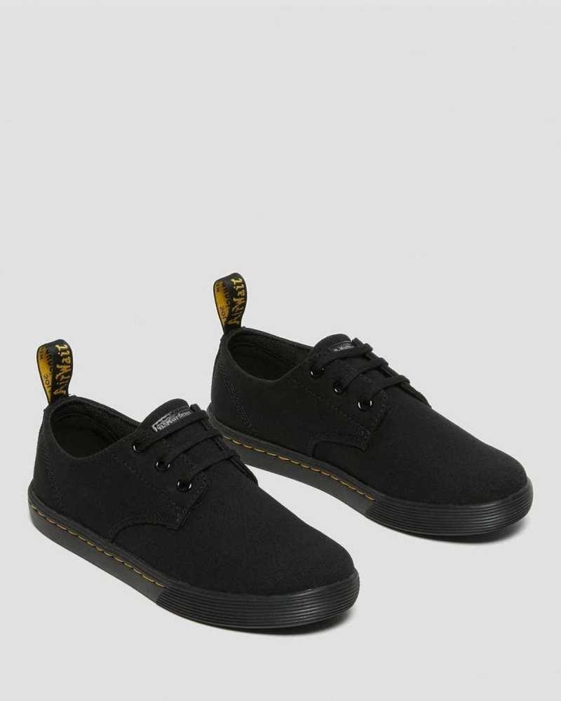 Dr Martens Santanita Canvas Vanlige Shoes Loafers Dame Svarte | QAFPS3129