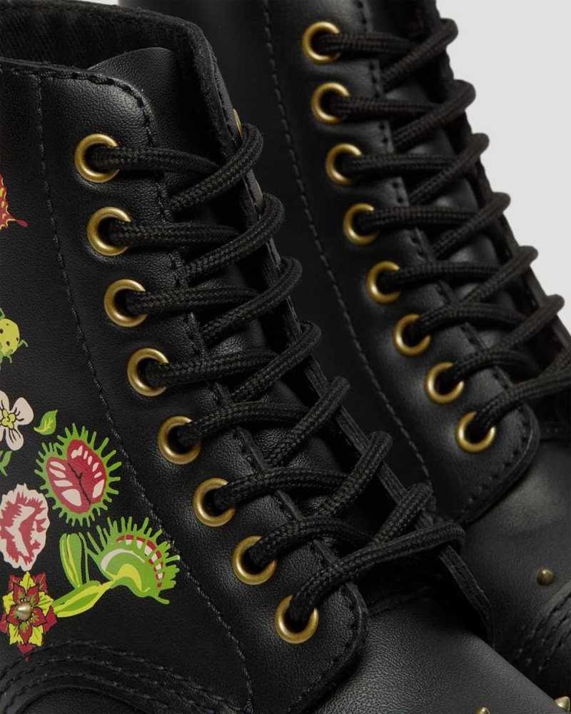 Dr Martens Sinclair Floral Bloom Lær Platform Boots Platform Støvler Dame Svarte Multicolor | TOBWR9874