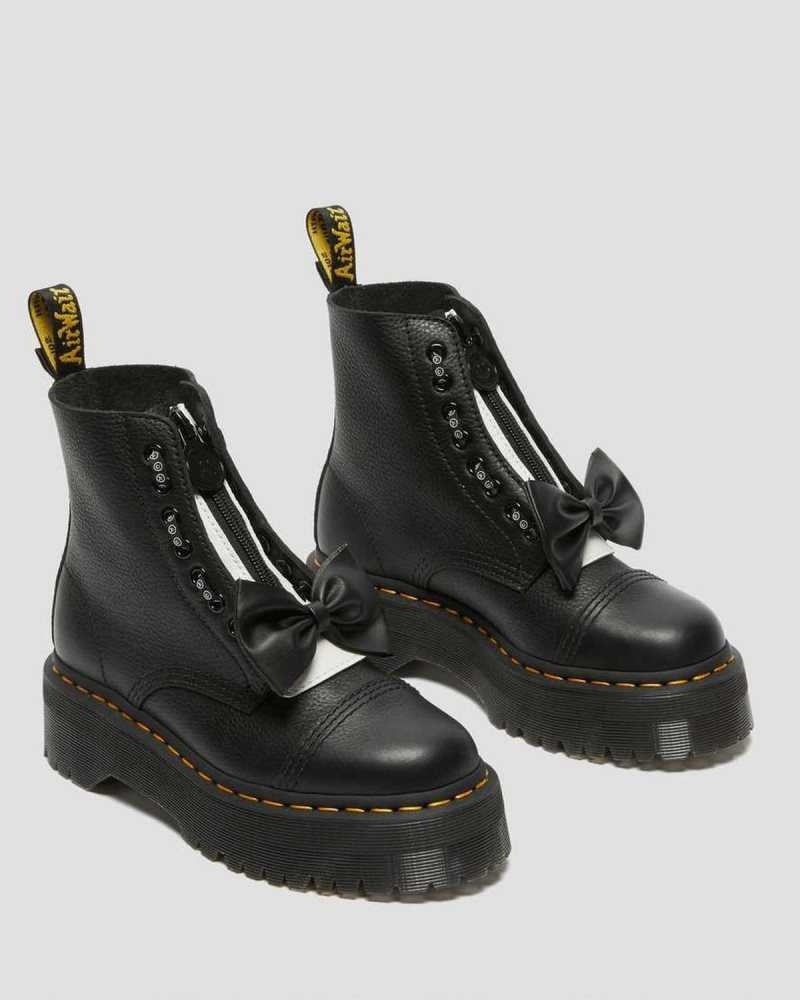 Dr Martens Sinclair Lazy Oaf Lær Platform Boots Støvletter Dame Svarte | ZHCEF3469