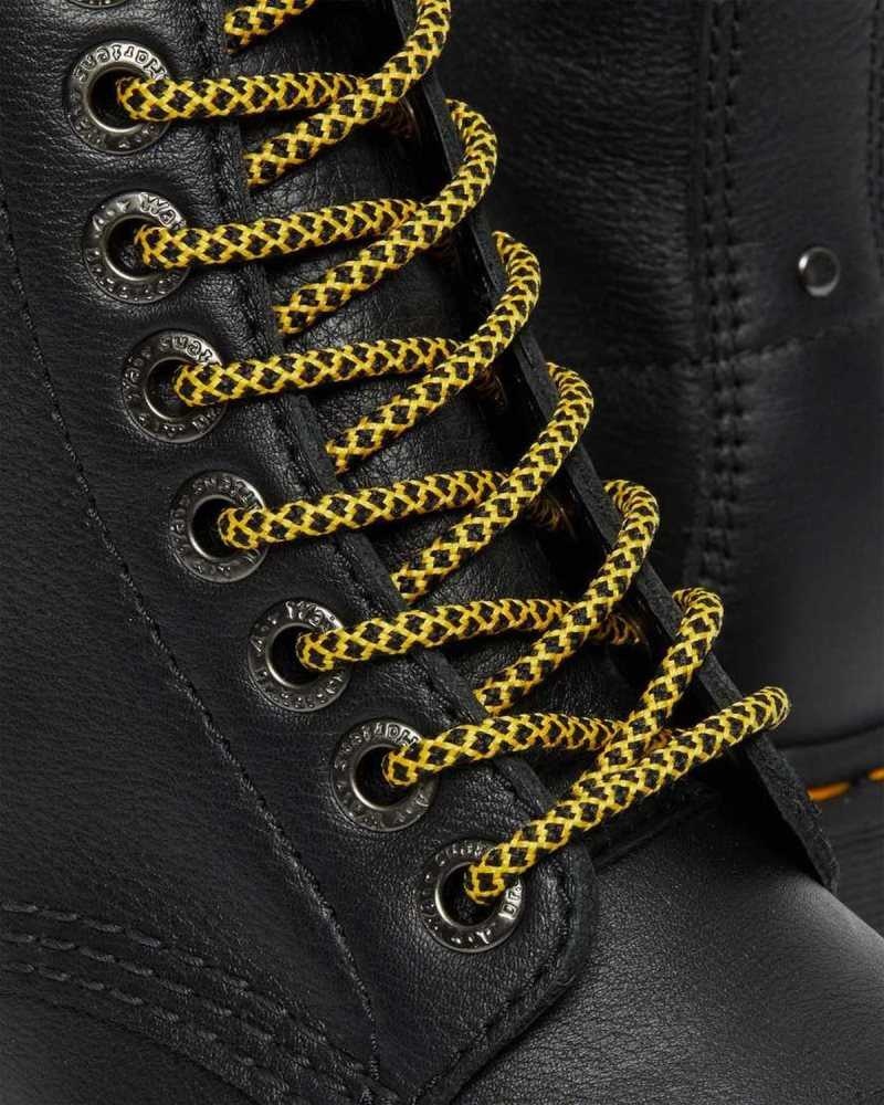 Dr Martens Sinclair Max Pisa Lær Platform Boots Støvletter Dame Svarte | TLOIE9124