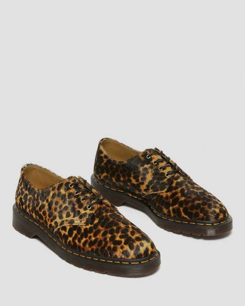 Dr Martens Smiths Hair On Leopard Print Kjoler Shoes Loafers Dame Multicolor Leopard | WKMLN5430