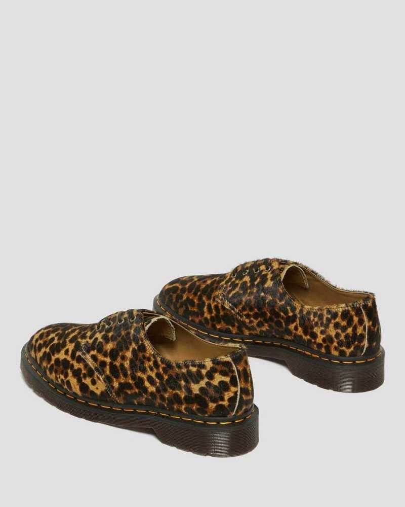 Dr Martens Smiths Hair On Leopard Print Kjoler Shoes Loafers Dame Multicolor Leopard | WKMLN5430