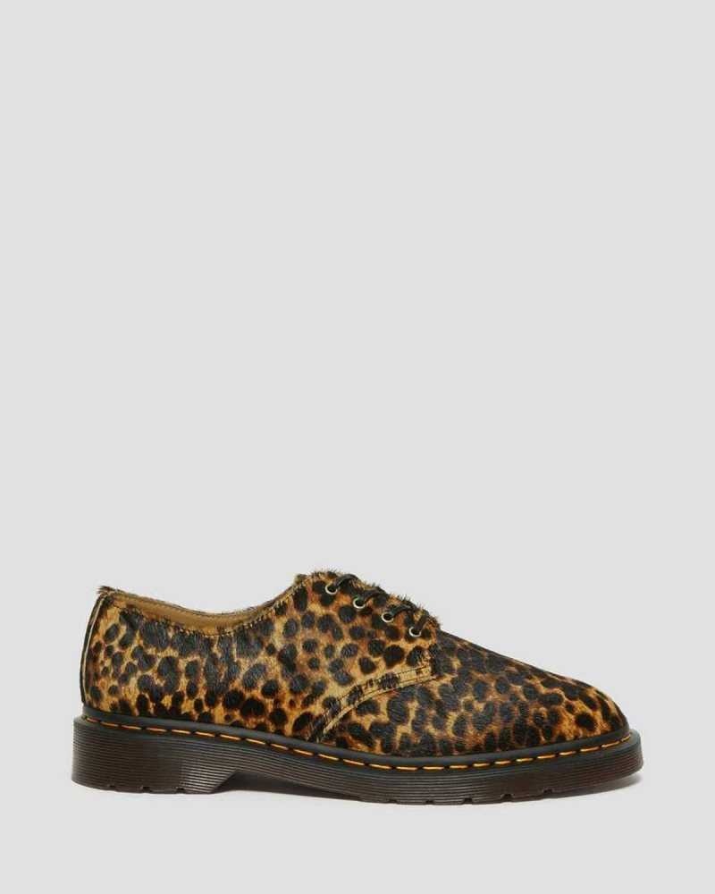 Dr Martens Smiths Hair On Leopard Print Kjoler Shoes Loafers Dame Multicolor Leopard | WKMLN5430