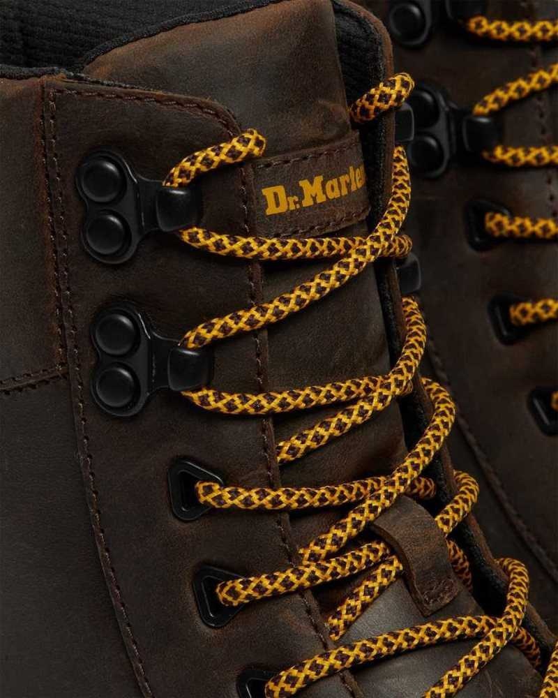 Dr Martens Tarik Crazy Horse Lær Utility Boots Fritidsstøvler Herre Mørke Brune | VTMBY6052