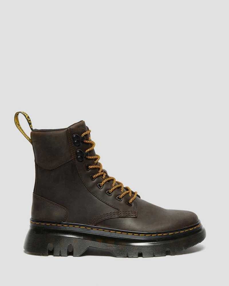 Dr Martens Tarik Crazy Horse Lær Utility Boots Fritidsstøvler Herre Mørke Brune | VTMBY6052