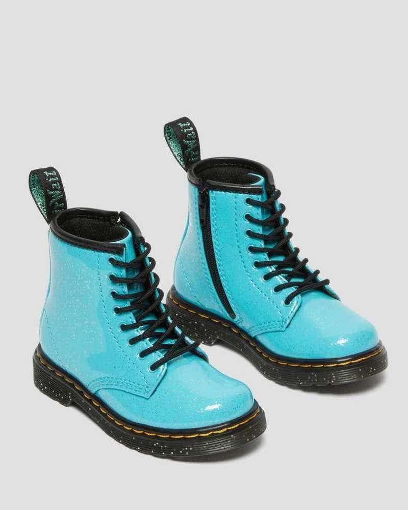 Dr Martens Toddler 1460 Glitter Blonder Up Boots Støvler Barn Turkis | WFSJK9401