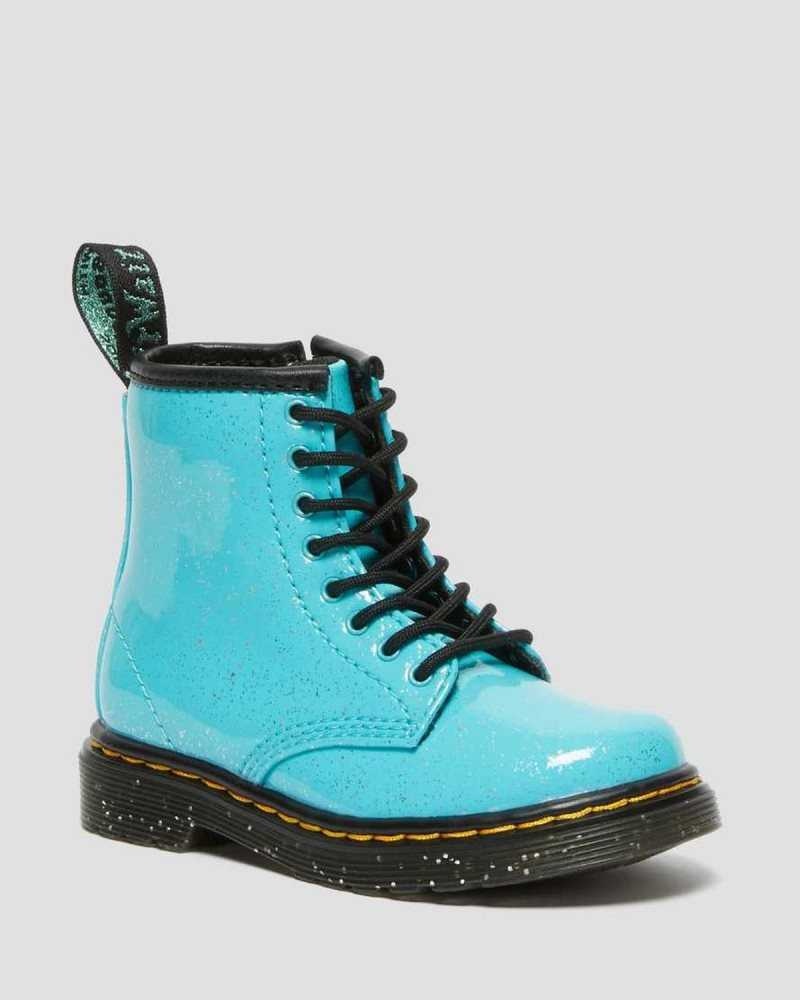 Dr Martens Toddler 1460 Glitter Blonder Up Boots Støvler Barn Turkis | WFSJK9401