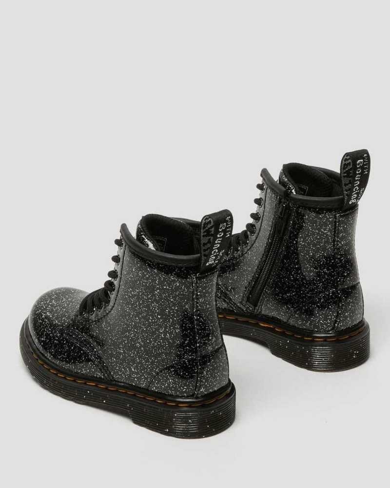 Dr Martens Toddler 1460 Glitter Blonder Up Boots Støvler Barn Svarte | IMREC7920