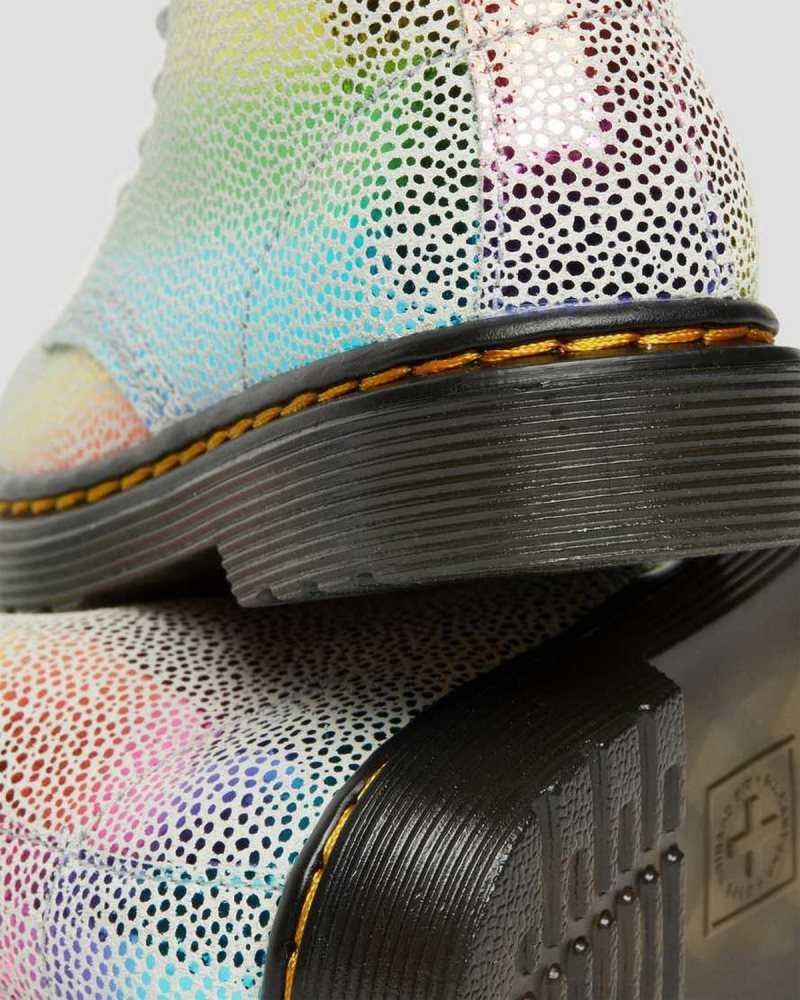 Dr Martens Toddler 1460 Pascal Iridescent Blonder Up Boots Støvler Barn Multicolor | JRCWZ5327