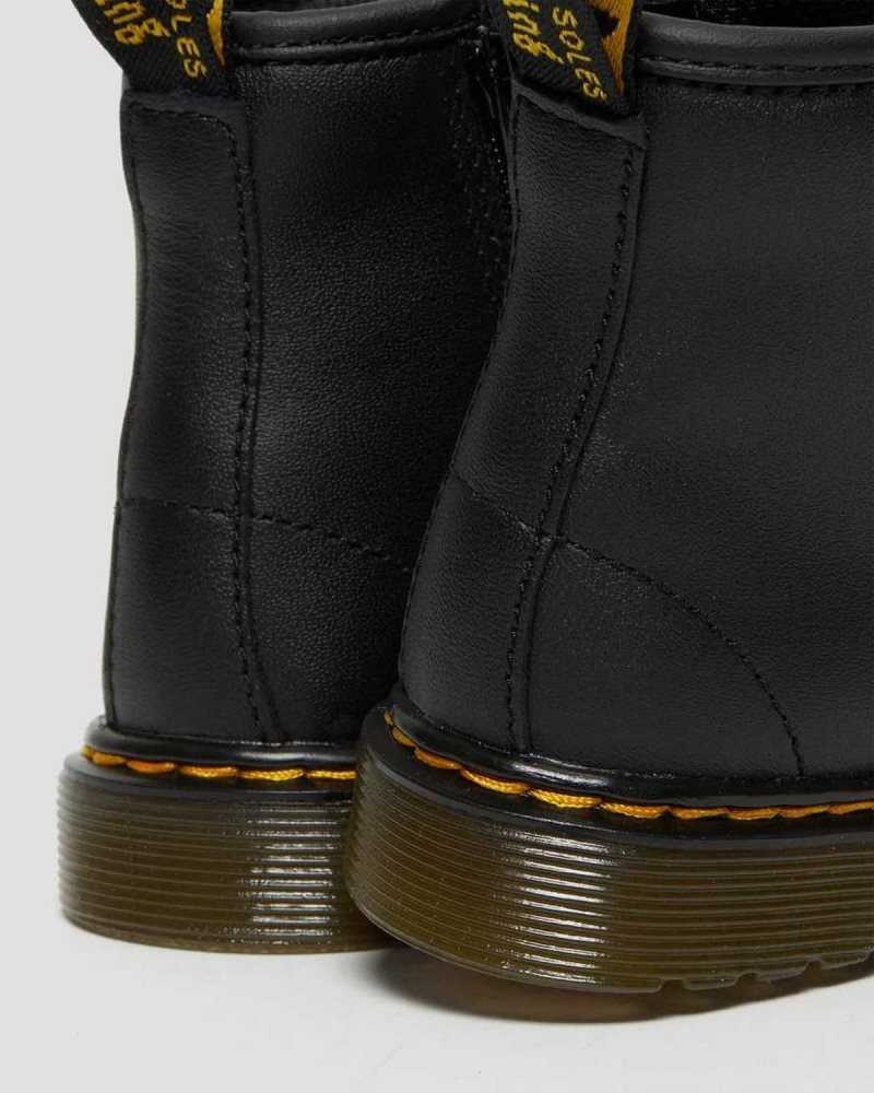 Dr Martens Toddler 1460 Softy T Lær Blonder Up Boots Støvler Barn Svarte | ILDXP6140