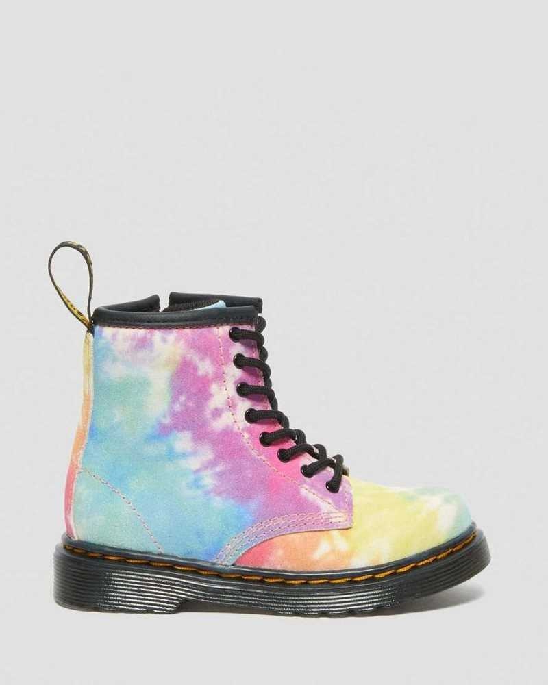 Dr Martens Toddler 1460 Tie Dye Blonder Up Boots Støvler Barn Multicolor | UPLOD3761