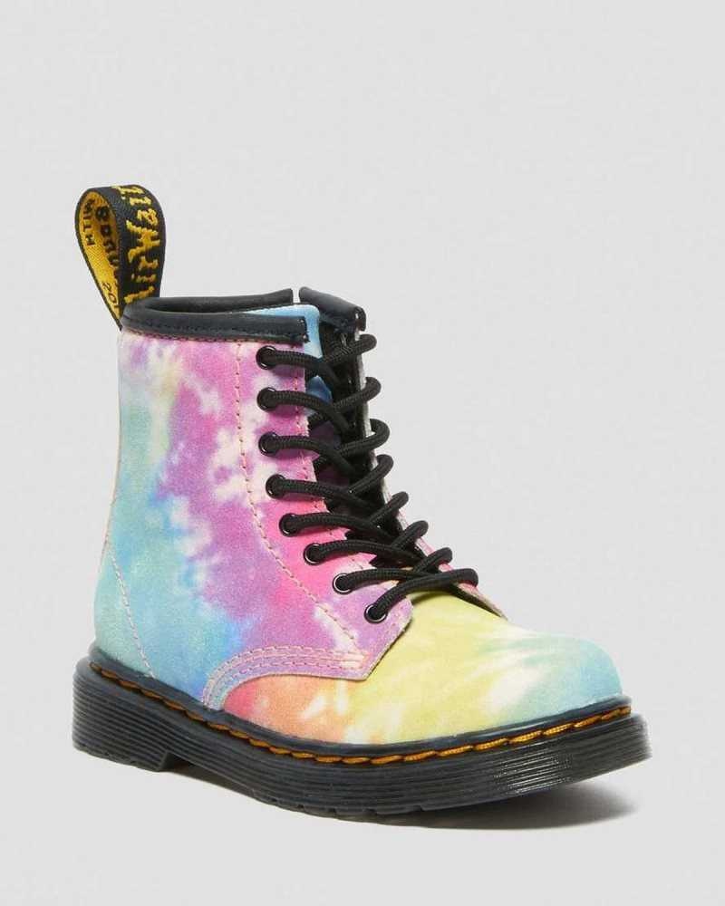 Dr Martens Toddler 1460 Tie Dye Blonder Up Boots Støvler Barn Multicolor | UPLOD3761