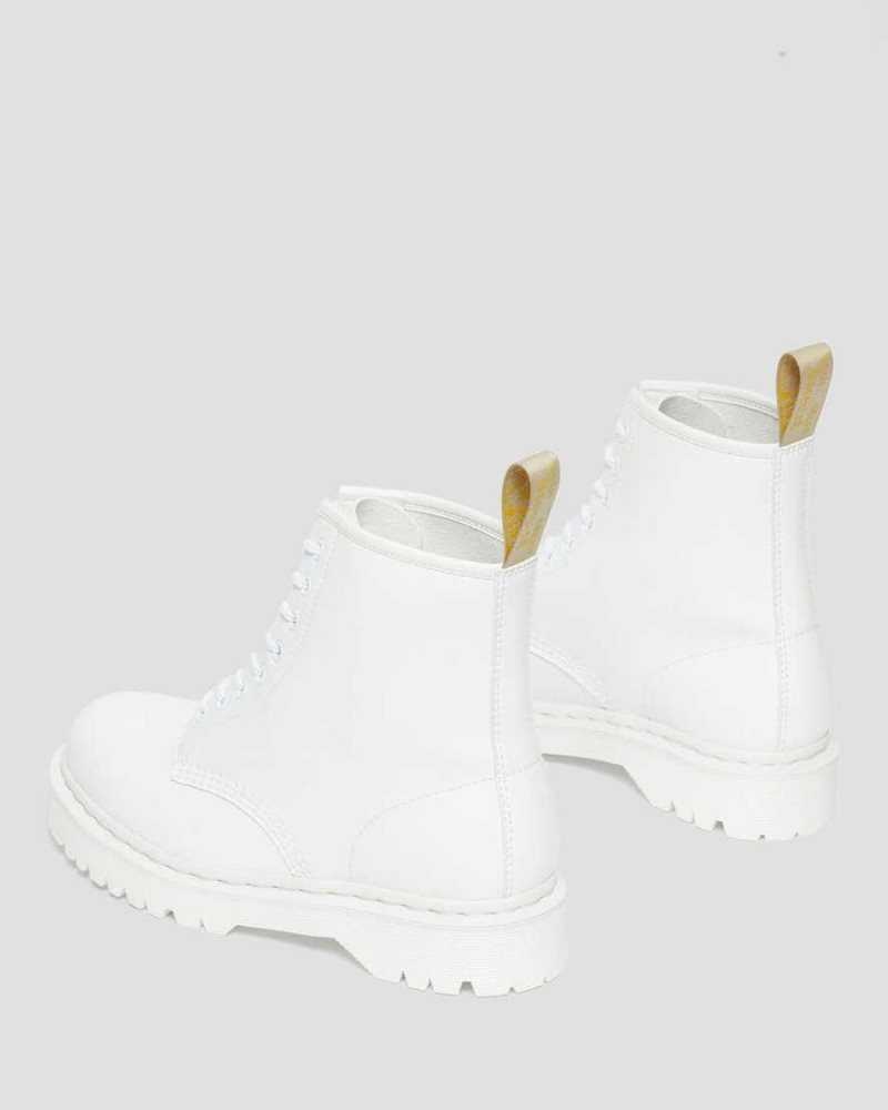 Dr Martens Veganske 1460 Bex Kemble Mono Platform Boots Støvletter Herre Hvite | FRWML0975