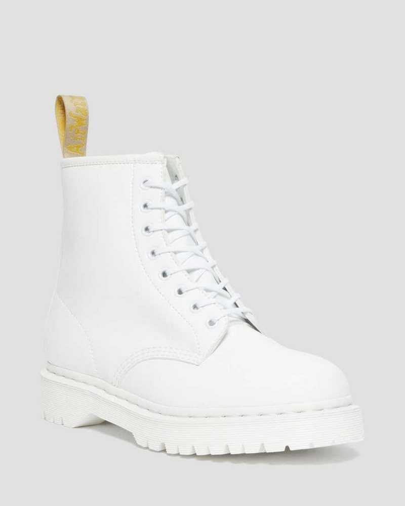 Dr Martens Veganske 1460 Bex Kemble Mono Platform Boots Platform Støvler Herre Hvite | UDYTS9028