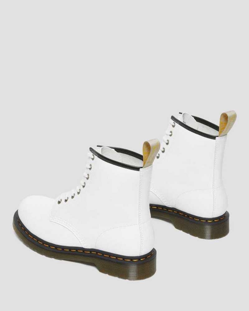 Dr Martens Veganske 1460 Kemble Blonder Up Boots Støvletter Herre Hvite | TYWCZ0372