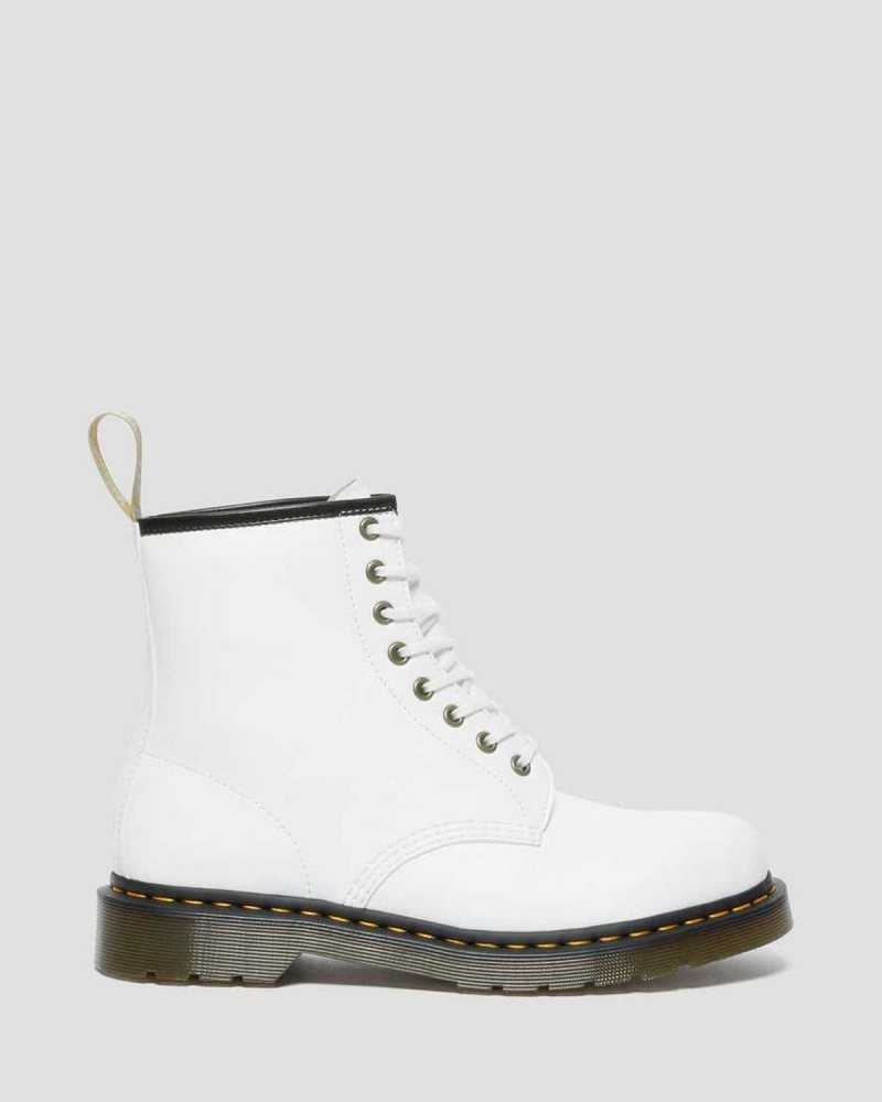 Dr Martens Veganske 1460 Kemble Blonder Up Boots Støvletter Herre Hvite | TYWCZ0372