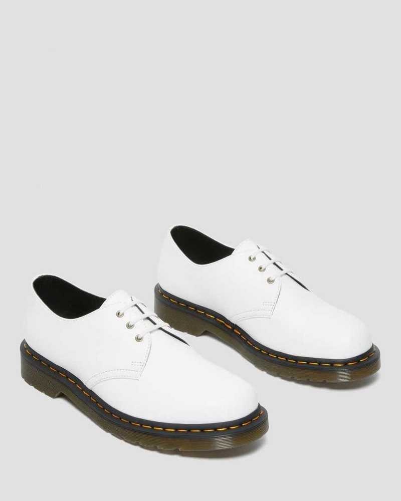 Dr Martens Veganske 1461 Kemble Oxford Shoes Originals Sko Dame Hvite | BJPWA7609