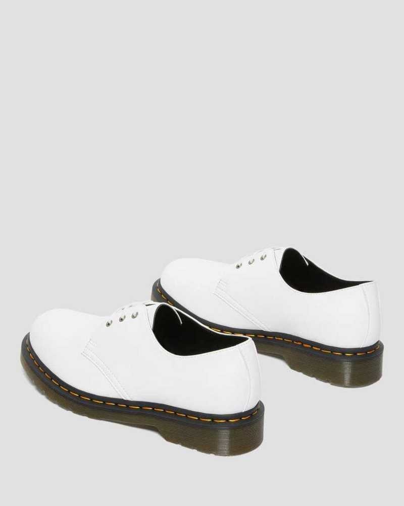 Dr Martens Veganske 1461 Kemble Oxford Shoes Originals Sko Dame Hvite | BJPWA7609