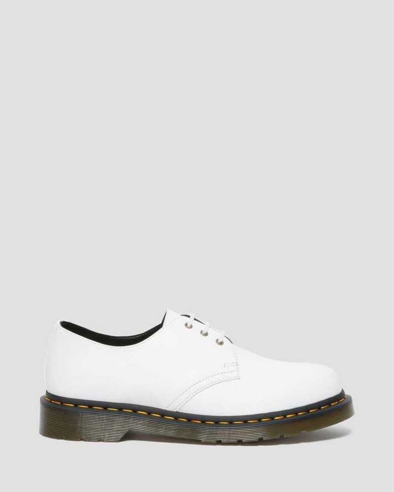 Dr Martens Veganske 1461 Kemble Oxford Shoes Originals Sko Dame Hvite | BJPWA7609