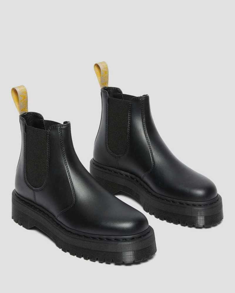 Dr Martens Veganske 2976 Felix Platform Chelsea Boots Platform Støvler Dame Svarte | BMQVZ5120