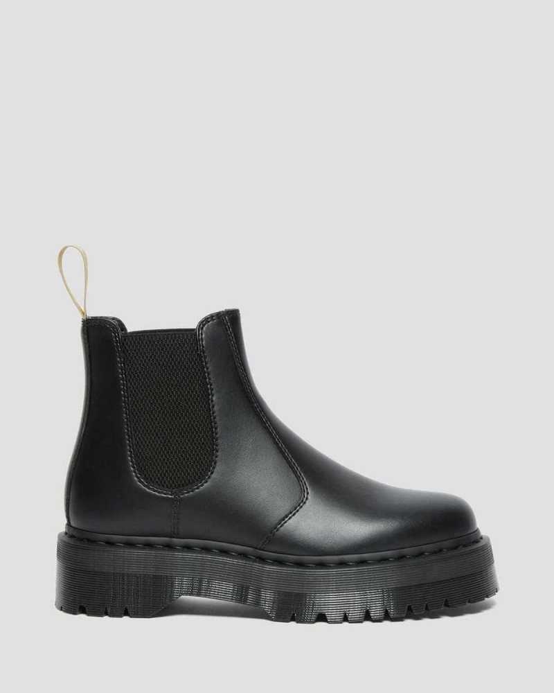 Dr Martens Veganske 2976 Felix Platform Chelsea Boots Platform Støvler Dame Svarte | BMQVZ5120