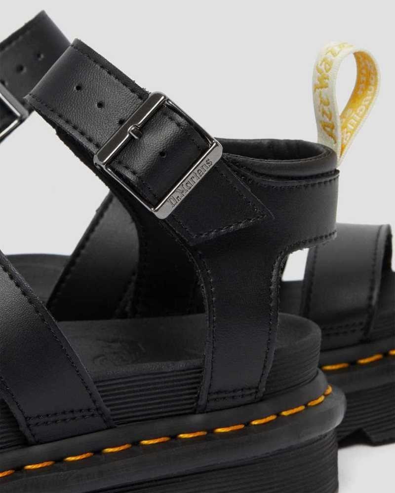 Dr Martens Veganske Blaire Felix Gladiator Sandals Platåsandaler Dame Svarte | GRJWB0158