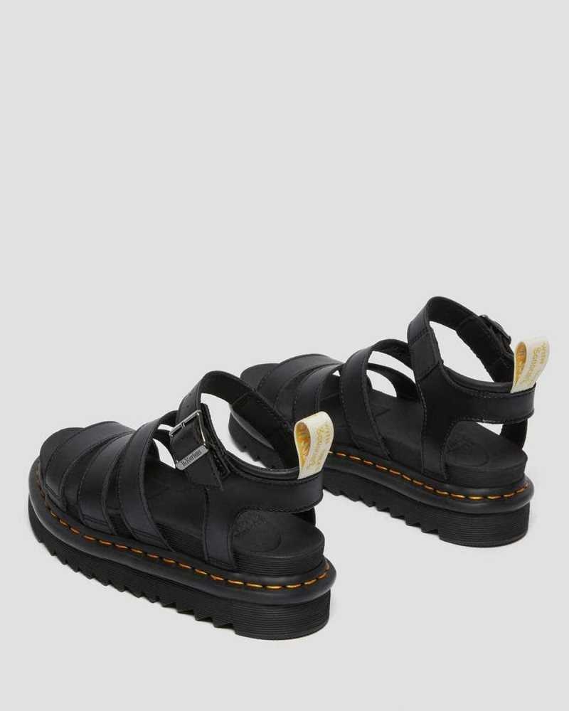 Dr Martens Veganske Blaire Felix Gladiator Sandals Platåsandaler Dame Svarte | GRJWB0158