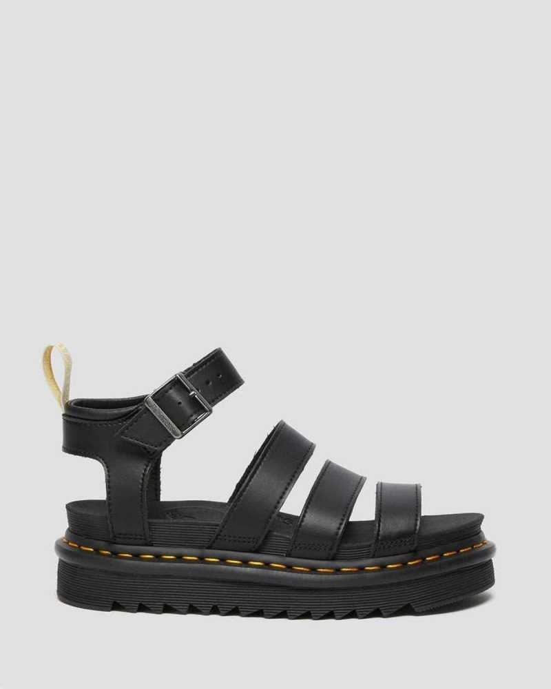 Dr Martens Veganske Blaire Felix Gladiator Sandals Platåsandaler Dame Svarte | GRJWB0158