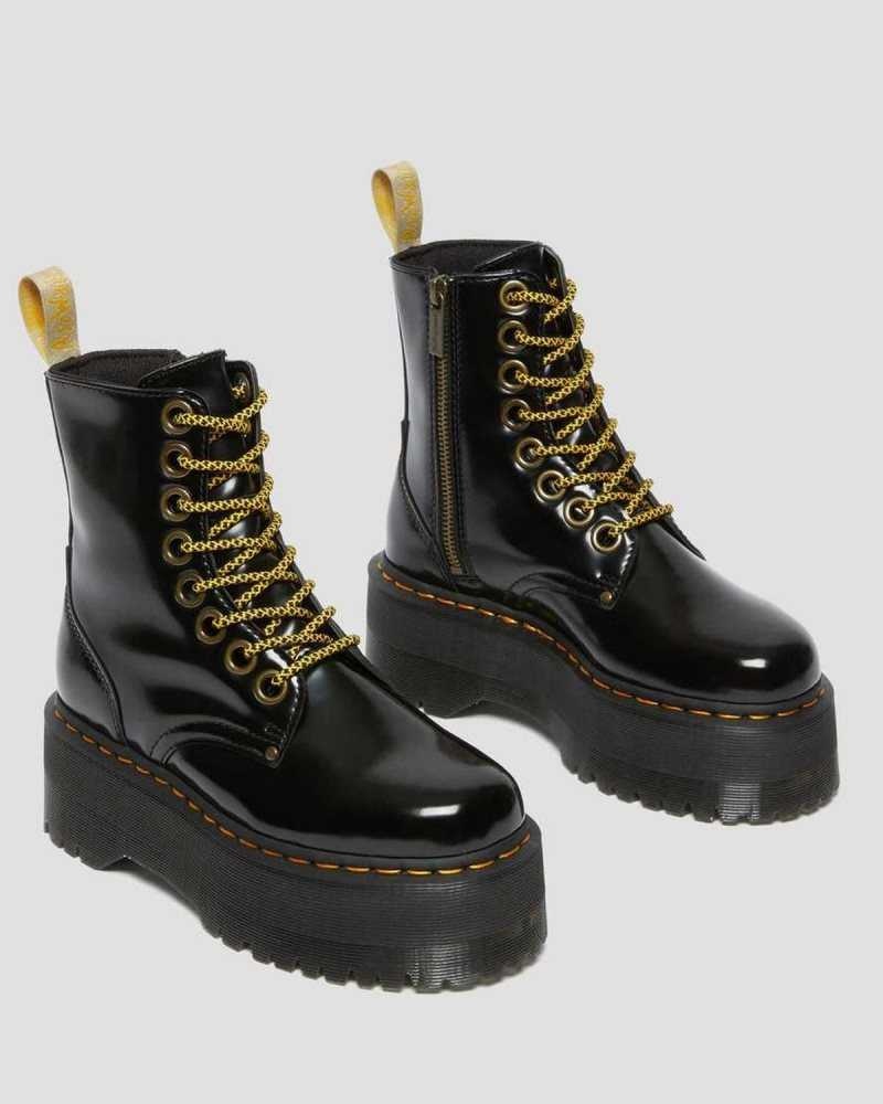 Dr Martens Veganske Jadon Max Platform Boots Støvletter Dame Svarte | CQSFD4281