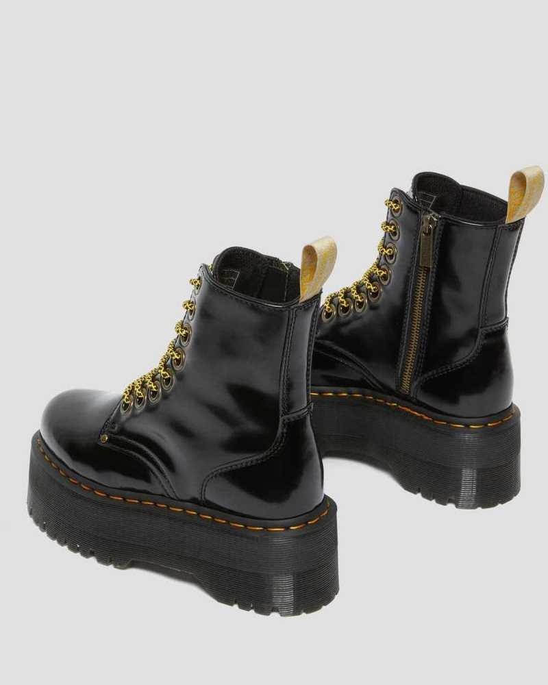 Dr Martens Veganske Jadon Max Platform Boots Støvletter Dame Svarte | CQSFD4281