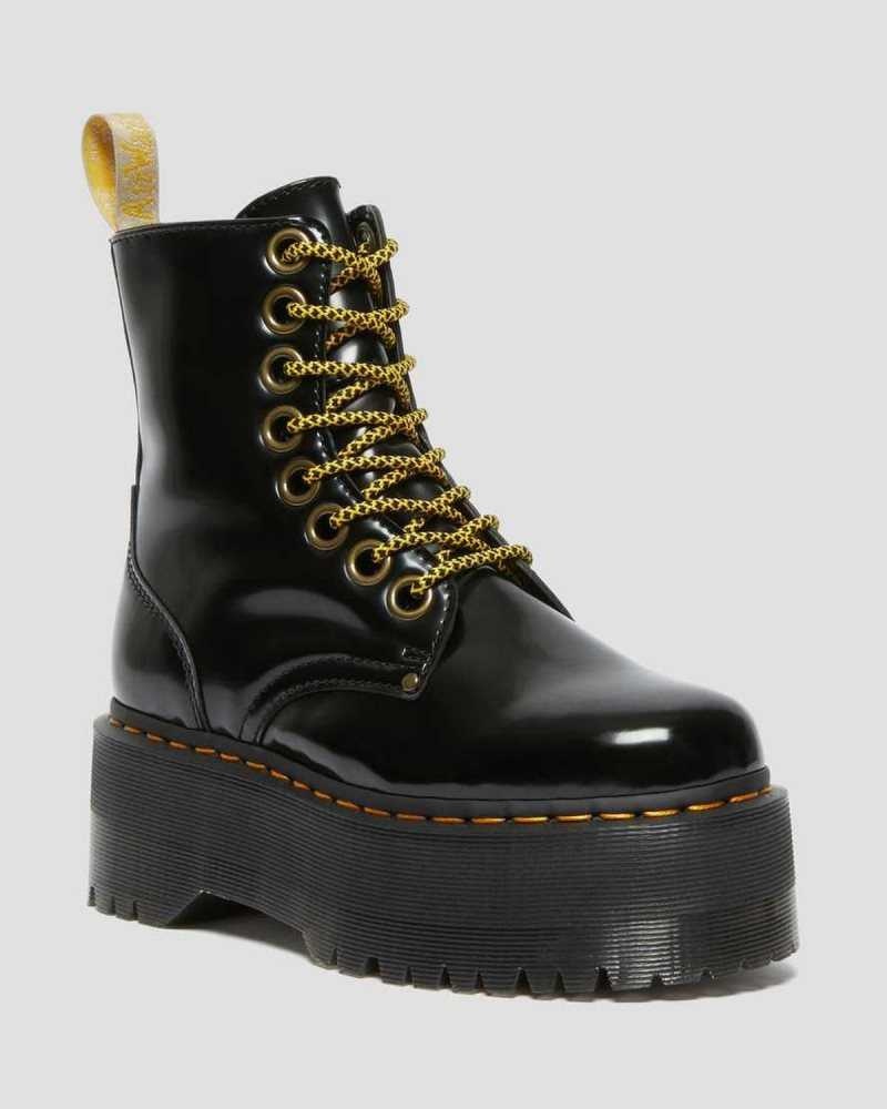 Dr Martens Veganske Jadon Max Platform Boots Støvletter Dame Svarte | CQSFD4281