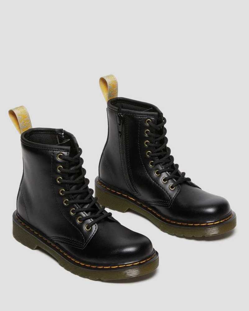 Dr Martens Veganske Junior 1460 Blonder Up Boots Støvler Barn Svarte | LTIED3945